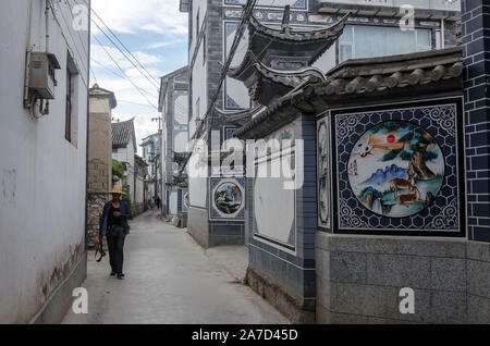 Frv rue autour de Dali, Yunnan, Chine Banque D'Images