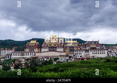 Le monastère de Ganden Sumtseling, Shangri-La. Yunnan, Chine Banque D'Images