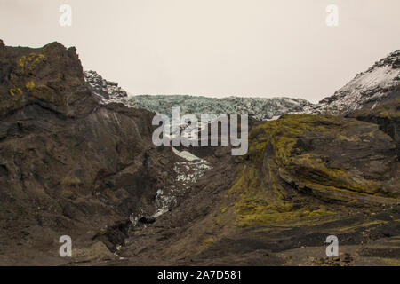 Glacier de sortie d'eyjafjallajökull Banque D'Images