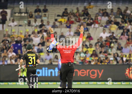 Melbourne, Victoria, Australie. 06Th Nov, 2019. Aéroport international de Gillette T20 Series Match trois Australie v Sri Lanka. Image Crédit : brett keating/Alamy Live News Banque D'Images