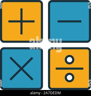 L'icône de mathématiques. Élément simple de l'école collection d'icônes. L'icône de création d'interface utilisateur, ux mathématiques, des applications, des logiciels et des infographies Illustration de Vecteur