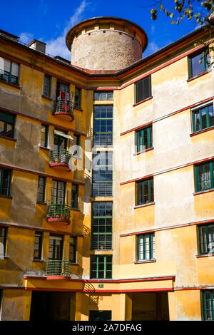 Ensemble résidentiel construit dans 'american style' en 1946, par l'architecte Vladimir Šubic, Ljubljana, Slovénie Banque D'Images