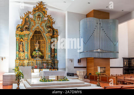 Aveiro, Portugal - 17 juillet 2019 - intérieur de la cathédrale d'Aveiro, également connu sous le nom de l'église de Saint Dominique est une cathédrale catholique romaine à Aveiro Banque D'Images