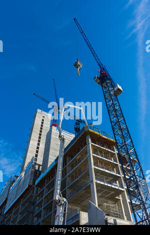 La Tour Oxygène, immeuble en construction Oct 2019, Store Street, Manchester, Angleterre, RU Banque D'Images