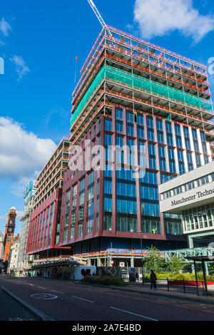 Partie du Cercle Square (en construction, Oct 2019), Oxford Road, Manchester, England, UK Banque D'Images