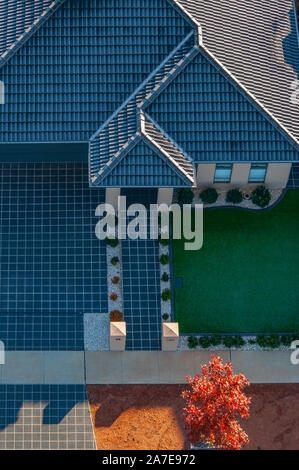 Vue aérienne sur Canberra, ACT, Australie de l'habitation. Prises d'un ballon à air chaud Banque D'Images