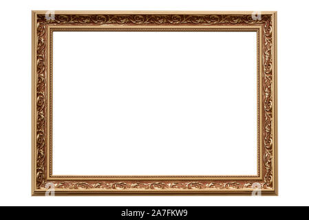 Modèle pour votre projet - luxury golden frame peinture classique isolé sur un fond blanc (détails) Banque D'Images