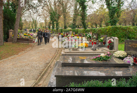 Mirosevac, cimetière de Zagreb, Toussaint Day Banque D'Images