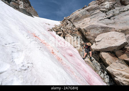 La randonnée sur la Haute Route de Wind River, Wyoming, USA Banque D'Images