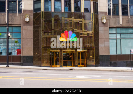 Studios NBC Chicago en extérieur. CHICAGO, ILLINOIS (USA) - Octobre 2019 Banque D'Images