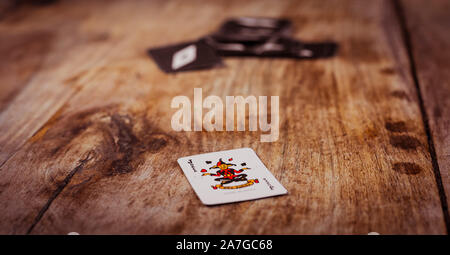 Joker | Cartes à Jouer | jeux de carte adapté en français | Cartes sur table Banque D'Images