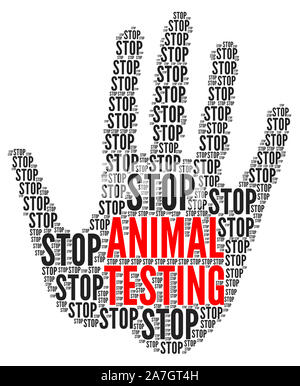 Arrêter l'expérimentation animale illustration Banque D'Images