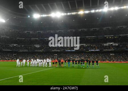 Madrid, Espagne. 2e Nov, 2019. Au cours de formations REAL MADRID MATCH CONTRE REAL BETIS À SANTIAGO BERNABEU STADIUM. Samedi, 2 novembre 2019 Credit : CORDON PRESS/Alamy Live News Banque D'Images