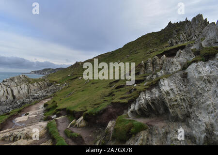 Morte Point, Devon, UK Banque D'Images