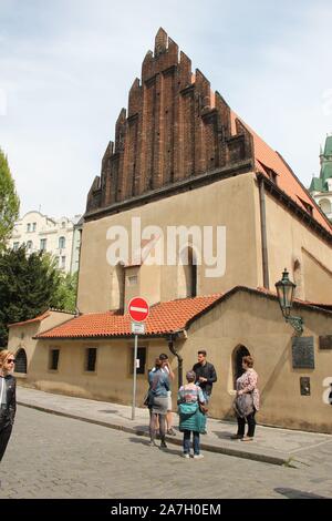 Plus ancienne synagogue juive à Prague Banque D'Images