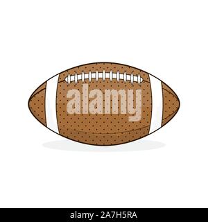 Ballon de football américain isolé. L'icône vecteur ballon de rugby. L'icône de football Illustration de Vecteur