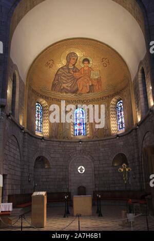 Israël. Jérusalem. Itabaiana HAGIA MARIA , DONDE SEGUN LA TRADICION tuvo lugar LA DORMICION DE LA VIRGEN. MARIA , POR LO QUE ANTIGUAMENTE SE LA CONOCIA POR LA ABADIA DE LA DORMICION. Banque D'Images