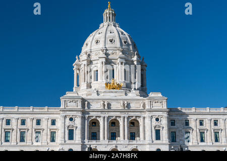 Façade du bâtiment du Capitole de l'État du Minnesota à St Paul Banque D'Images