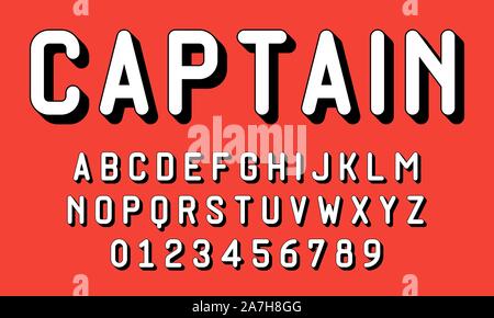 Set d'alphabets font des chiffres et des lettres modernes, avec concept 3d vector illustration Illustration de Vecteur