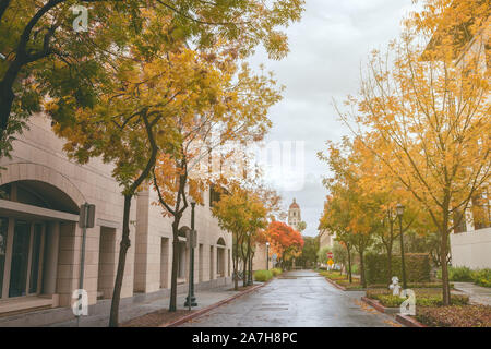 Campus de l'Université de Stanford en automne, Palo Alto, Californie, États-Unis. Banque D'Images