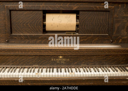 Vintage Howard player piano, Pendleton, Oregon. Banque D'Images