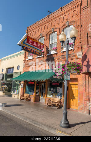 Le Rainbow Cafe au centre-ville de Pendleton, Oregon. Banque D'Images