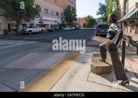Stella Darby statue en centre-ville de Pendleton, Oregon. Banque D'Images