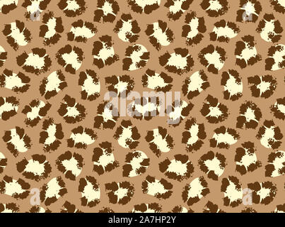 Classique et moderne de couleur Leopard Animal Print Background transparent des coups de pinceau dans le Vector - Convient pour les ressources du site web, graphiques, dessins et modèles d'impression, f Banque D'Images