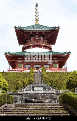 Narita, Japon - 3 mai 2019 Grande Paix pagode qui est l'immeuble en Naritasan shinshoji temple. Ce temple est l'endroit célèbre au Japon. Banque D'Images