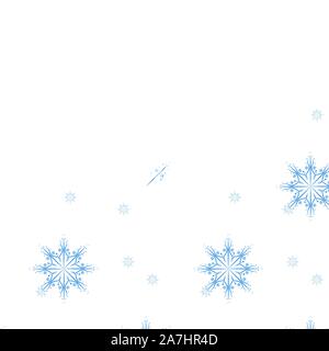 Arrière-plan transparent flocons de l'hiver et Noël. Vector illustration. Illustration de Vecteur