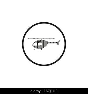 Hélicoptère, icône du broyeur. Illustration vectorielle, modèle plat. Illustration de Vecteur