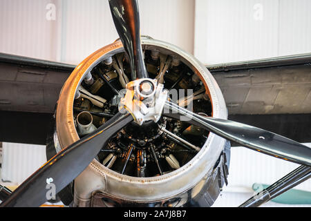 OLD WARDEN, Bedfordshire, Royaume-Uni, le 6 octobre 2019. Une hélice, aussi appelé un hélice. La Journée de la course à Shuttleworth Banque D'Images