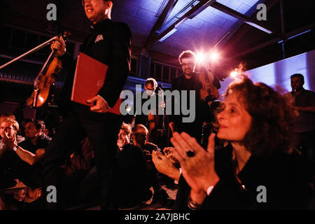 Copenhague, Danemark. 01er novembre 2019. Le quatuor français Quatuor Diotima effectue un concert live au cours de la musique et d'art expérimental - Danois Gong 2019 festival demain à Copenhague. (Photo crédit : Gonzales Photo - Malthe Ivarsson). Banque D'Images