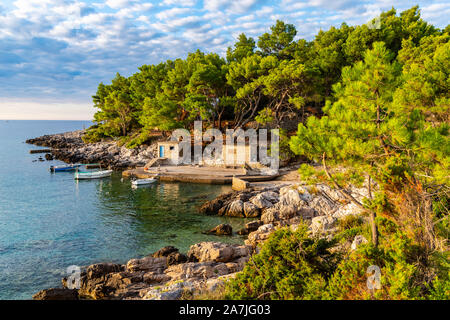 L'île de Korčula, Pula, Croatie Banque D'Images