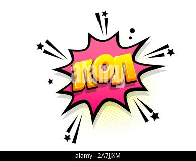Texte phrase russe bd pop art vente Illustration de Vecteur