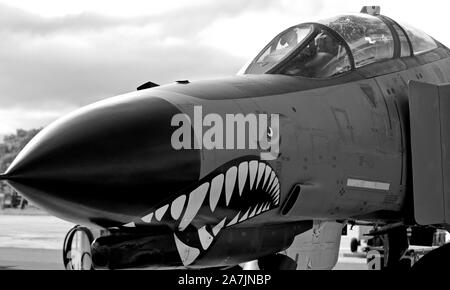 De l'air turque McDonnell Douglas F-4 Phantom en exposition statique au Royal International Air Tattoo 2019 Banque D'Images