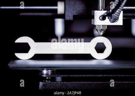 Clé de l'imprimante 3D, outil par impression à partir de filament Banque D'Images