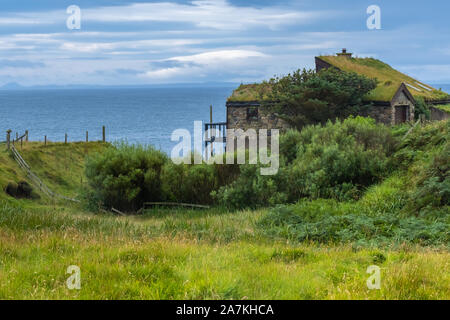 Rackwick Bay, un canton crofting sur l'île de Hoy et considéré comme l'un des plus beaux endroits dans les Orcades, en Écosse Banque D'Images