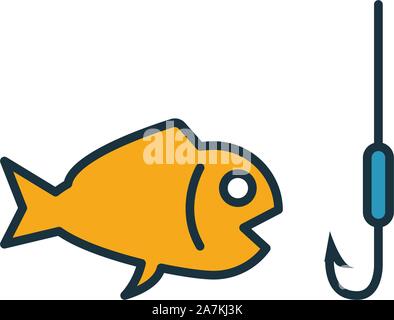 L'icône de la pêche. Élément simple de tourism icons collection. L'icône de création d'interface utilisateur Pêche, ux, apps, logiciels et des infographies Illustration de Vecteur