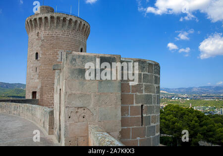 Castillo de Bellver, medieval fortess à Palma, Palma de Mallorca, Majorque, îles Baléares, Espagne Banque D'Images