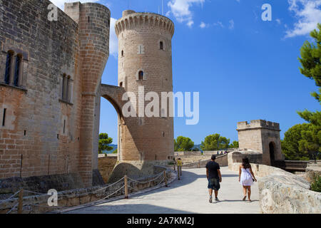 Castillo de Bellver, medieval fortess à Palma, Palma de Mallorca, Majorque, îles Baléares, Espagne Banque D'Images