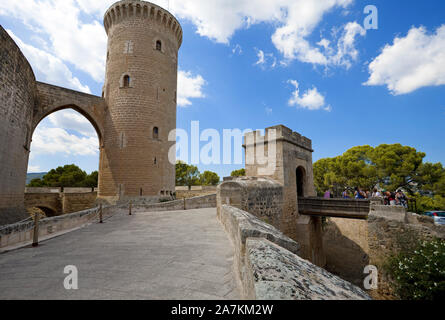 Castillo de Bellver, medieval fortess à Palma, Palma de Mallorca, Majorque, îles Baléares, Espagne Banque D'Images