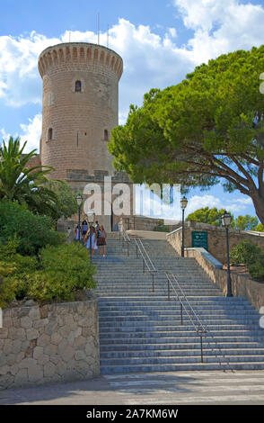 Castillo de Bellver, medieval fortess à Palma, Palma de Mallorca, Majorque, îles Baléares, Espagne Banque D'Images