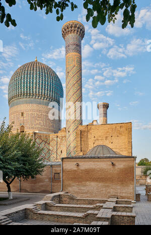 Amir-Timur-mausolée Gur-Emir ou mausolée de Tamerlan, Samarkand, Ouzbékistan, l'Asie centrale Banque D'Images