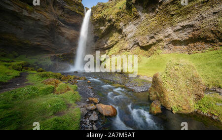 Dans le sud de l'Islande chute Kvernufoss Banque D'Images