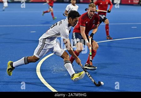 Londres, Royaume-Uni. 29Th sep 2019. Saabah Shahril (Malaisie). Grande-bretagne v de la Malaisie. Mens FIH hockey olympique de qualification. Lee Valley hockey et tennis center. Stratford. Londres. United Kingdom. Garry Crédit/Sport sous gaine en images/Alamy Live News. Banque D'Images