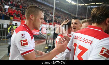 Düsseldorf, Deutschland. 06Th Nov, 2019. firo : 03.11.2019, Football, Football : 1.Bundesliga : Fortuna Düsseldorf, Düsseldorf - 1.FC Cologne Koeln 2 : 0 jubilation après son but à 1 : 0 à Rouwen Hennings | Conditions de crédit dans le monde entier : dpa/Alamy Live News Banque D'Images