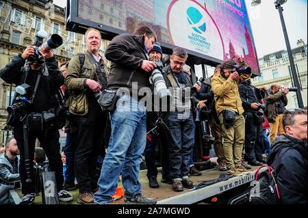 Glasgow, Royaume-Uni. 09Th Nov, 2019. Photographes de presse participer à l'IndyRef2020 rally organisé par le journal national. Credit : SOPA/Alamy Images Limited Live News Banque D'Images