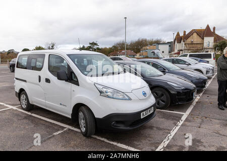 Sud Ouest les propriétaires de véhicules électriques rencontrez en Exmouth, Devon, UK Banque D'Images