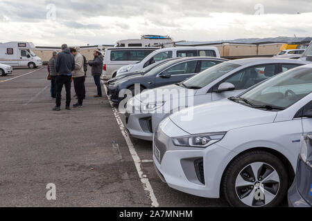 Sud Ouest les propriétaires de véhicules électriques rencontrez en Exmouth, Devon, UK Banque D'Images